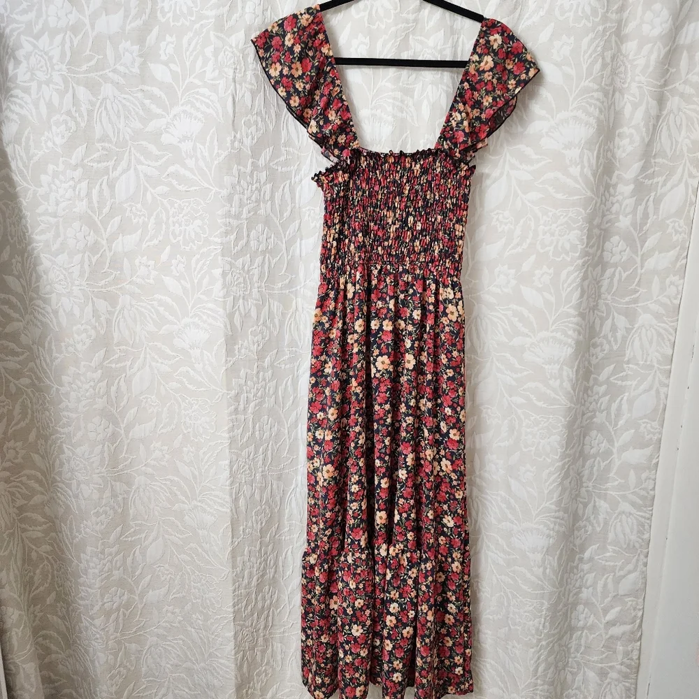 Harper Red & Beautiful Colors, Smocked Maxi Dress. - Picture 5 of 5